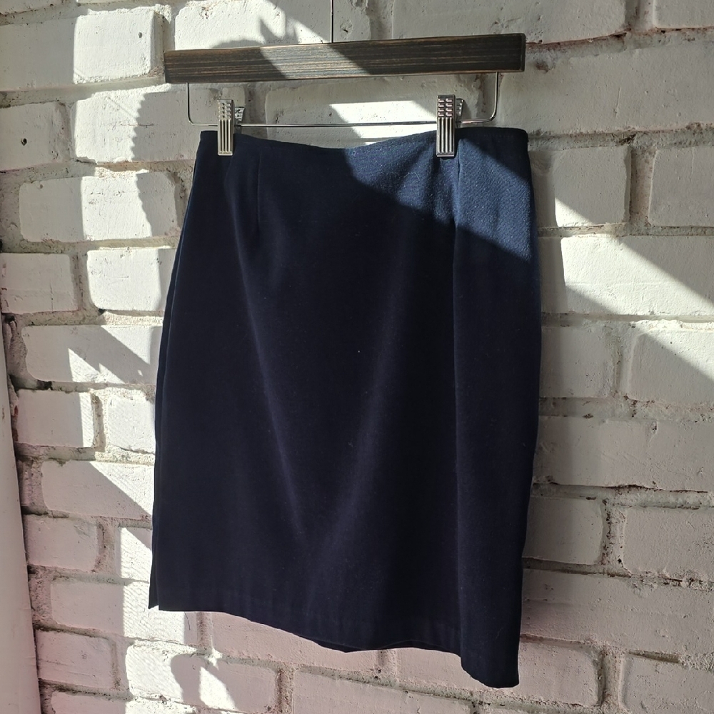 Classic Navy Pencil Skirt - Women's Tailored Work Skirt